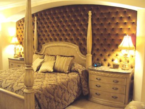 Custom Camel Top Diamond Hand Tufted Wall Panel on Wood