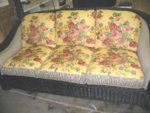 Wicker Sofa Back and Seat Cushions